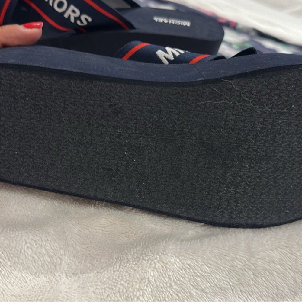 Michael Kors Navy and Red Slide Sandals - Picture 2 of 3